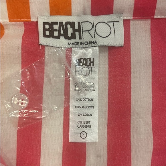 NWOT Beach Riot Alexa cotton button front coverup top LP - Picture 6 of 9